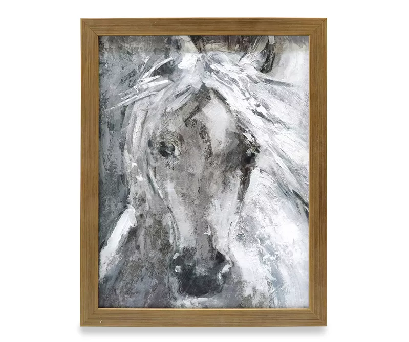 White Horse Framed Plaque