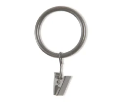 Legacy Antique Pewter Curtain Rod Clip Rings, 14-Pack