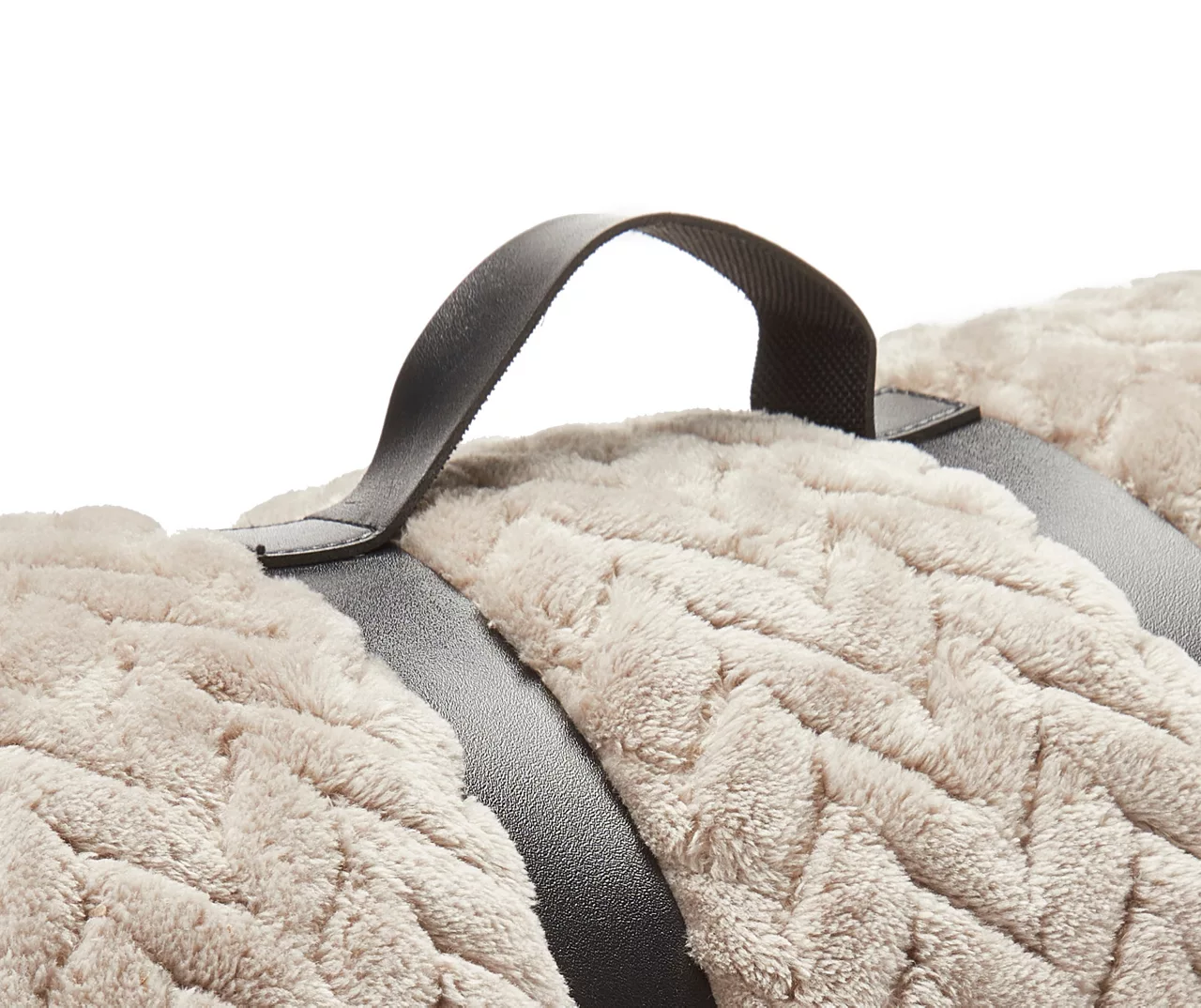 Tan Zigzag-Embossed Velvet Queen Blanket - Image 4