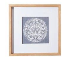 Blue & White Medallion Framed Print
