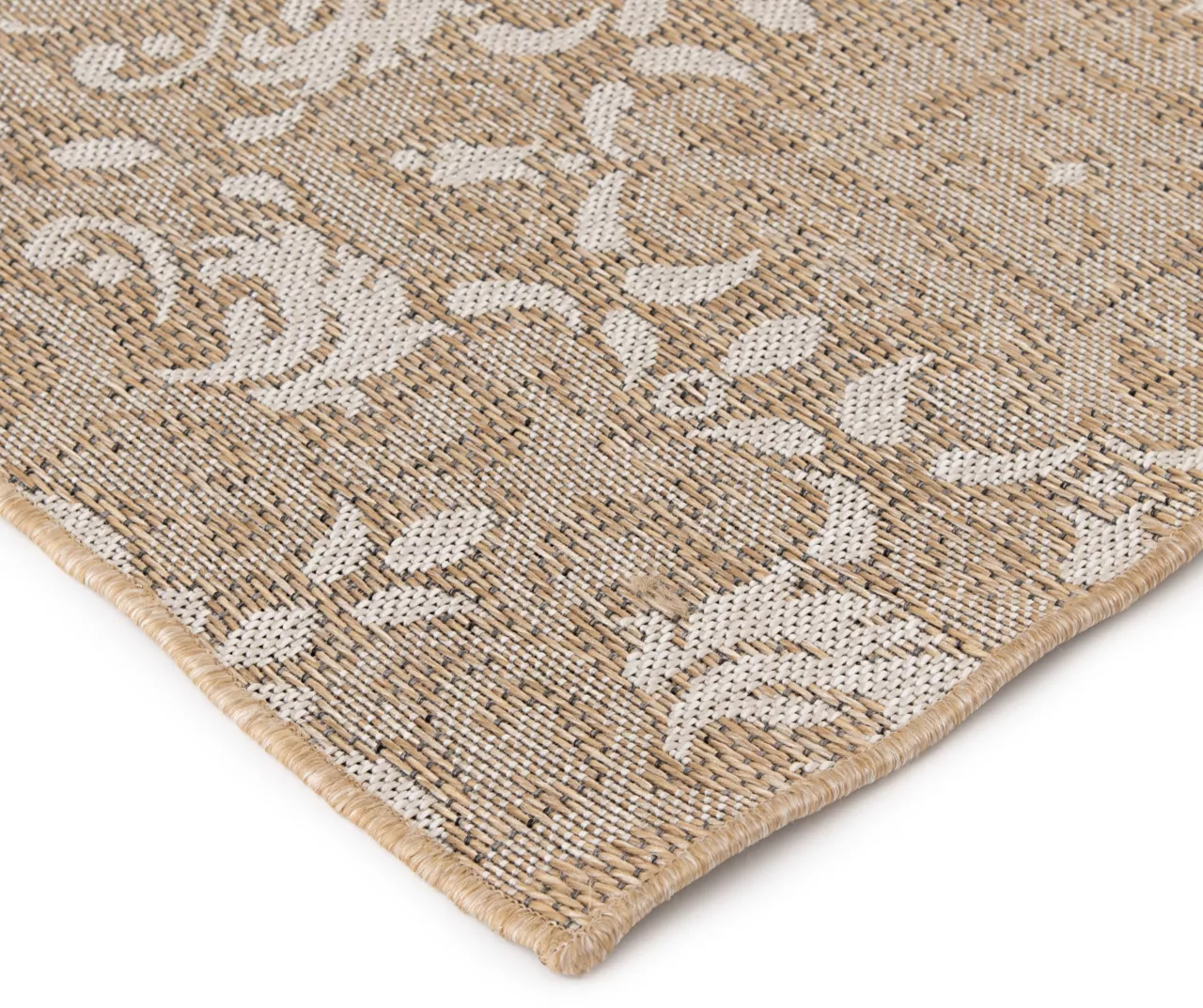 Sandpointe Tan & Ecru Damask Outdoor Area Rug, (5' X 7') - Image 3