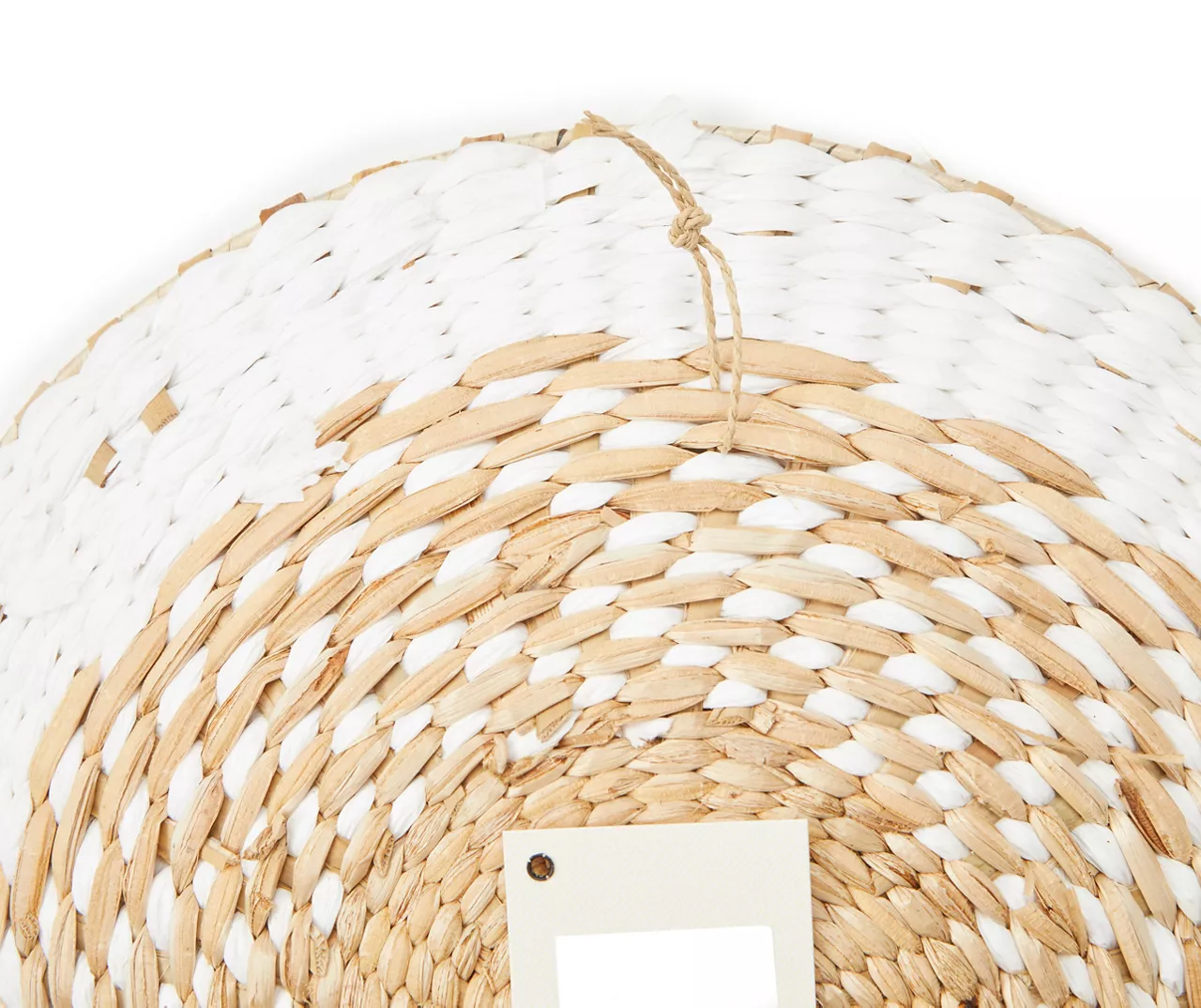 White Round Woven Swirl Wall Decor - Image 2