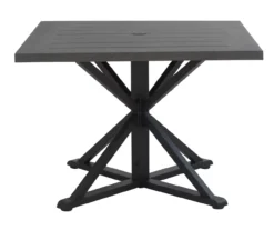 Broyhill Autumn Cove Wood Look Square Steel Patio Dining Table