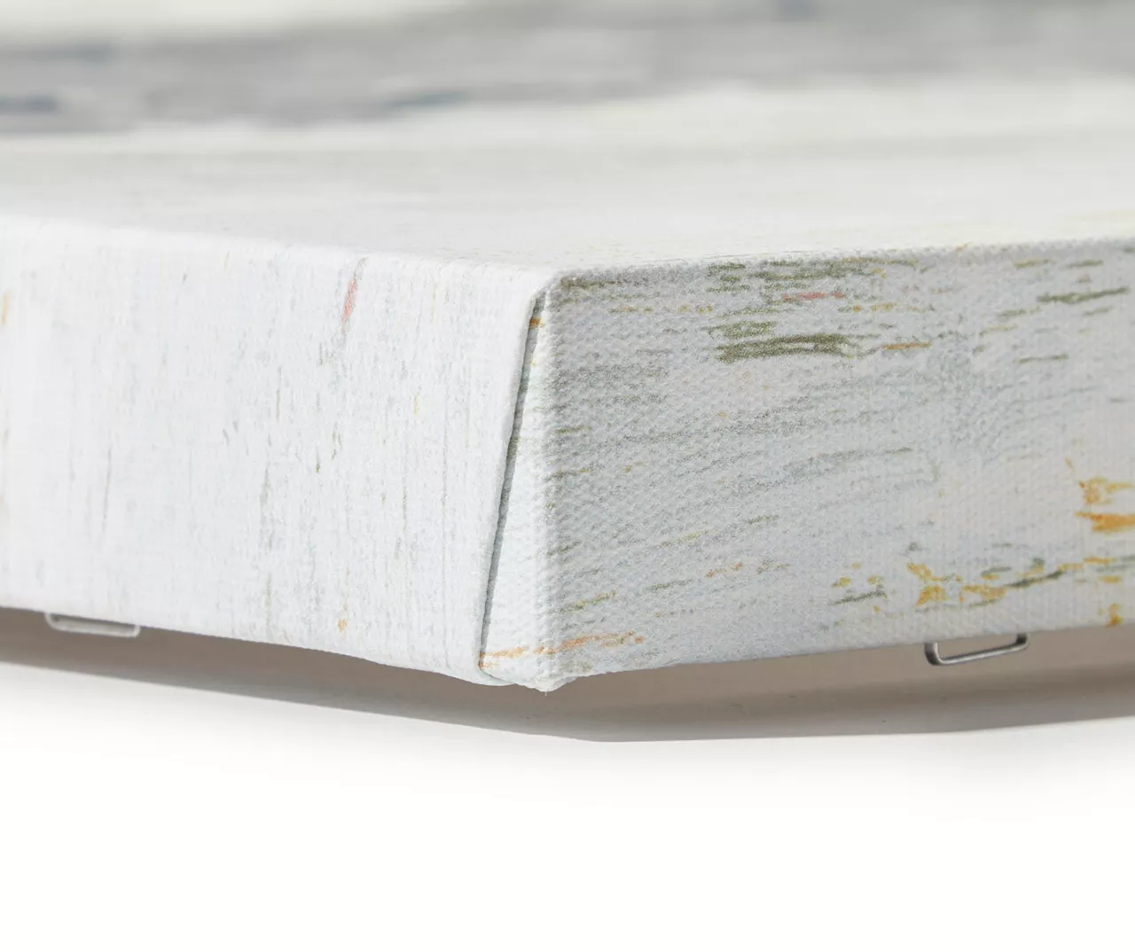 Blue & White Abstract Ocean 1 Wrapped Canvas - Image 2