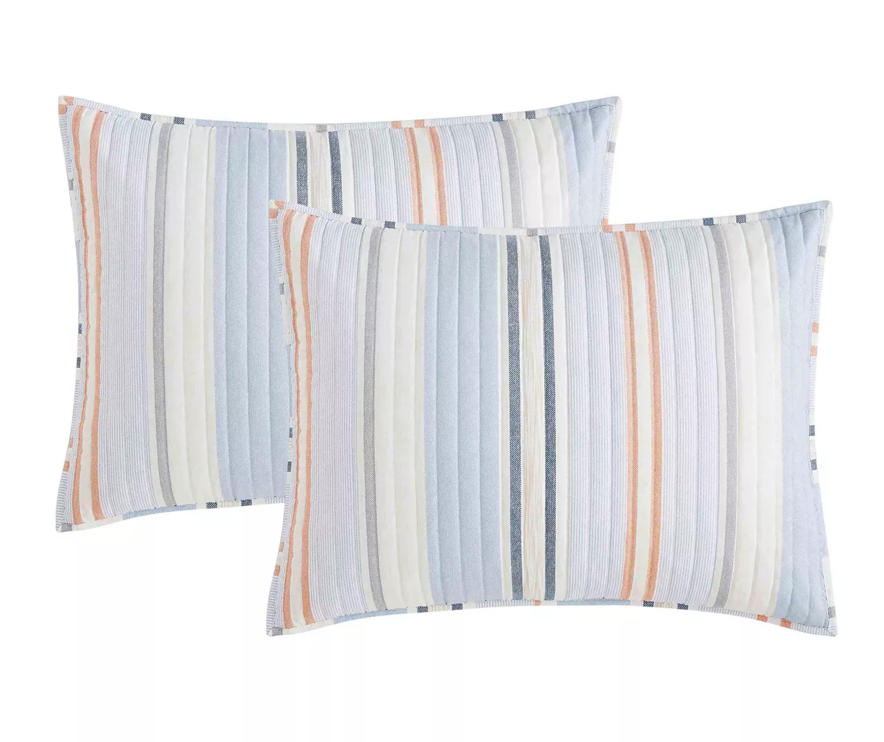 Broyhil Blue & Coral Stripe Comforter Set - Image 5