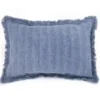 Arbor Blue Fringe-Trim Throw Pillow