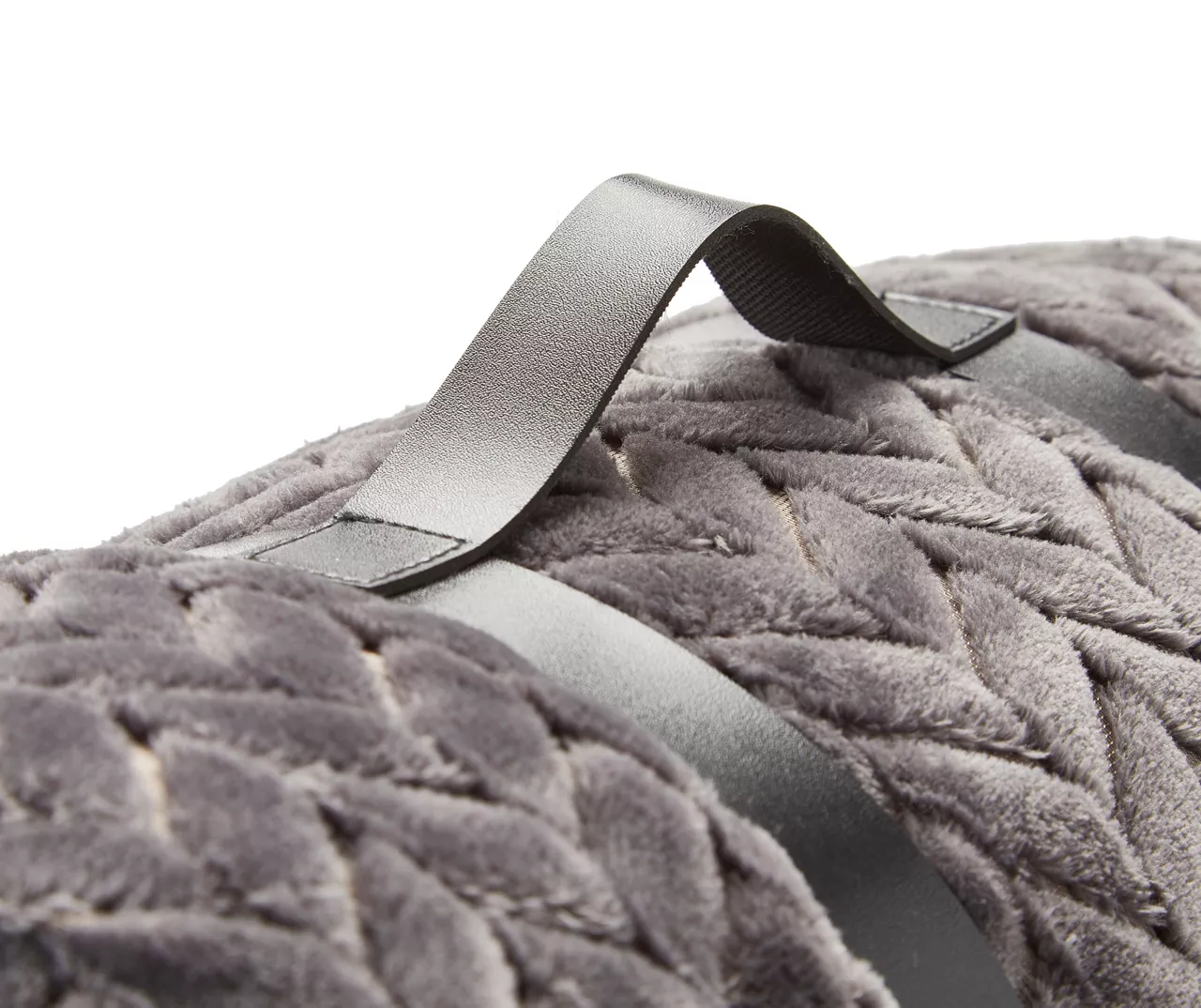 Charcoal Chevron Embossed Velvet Queen Blanket - Image 4