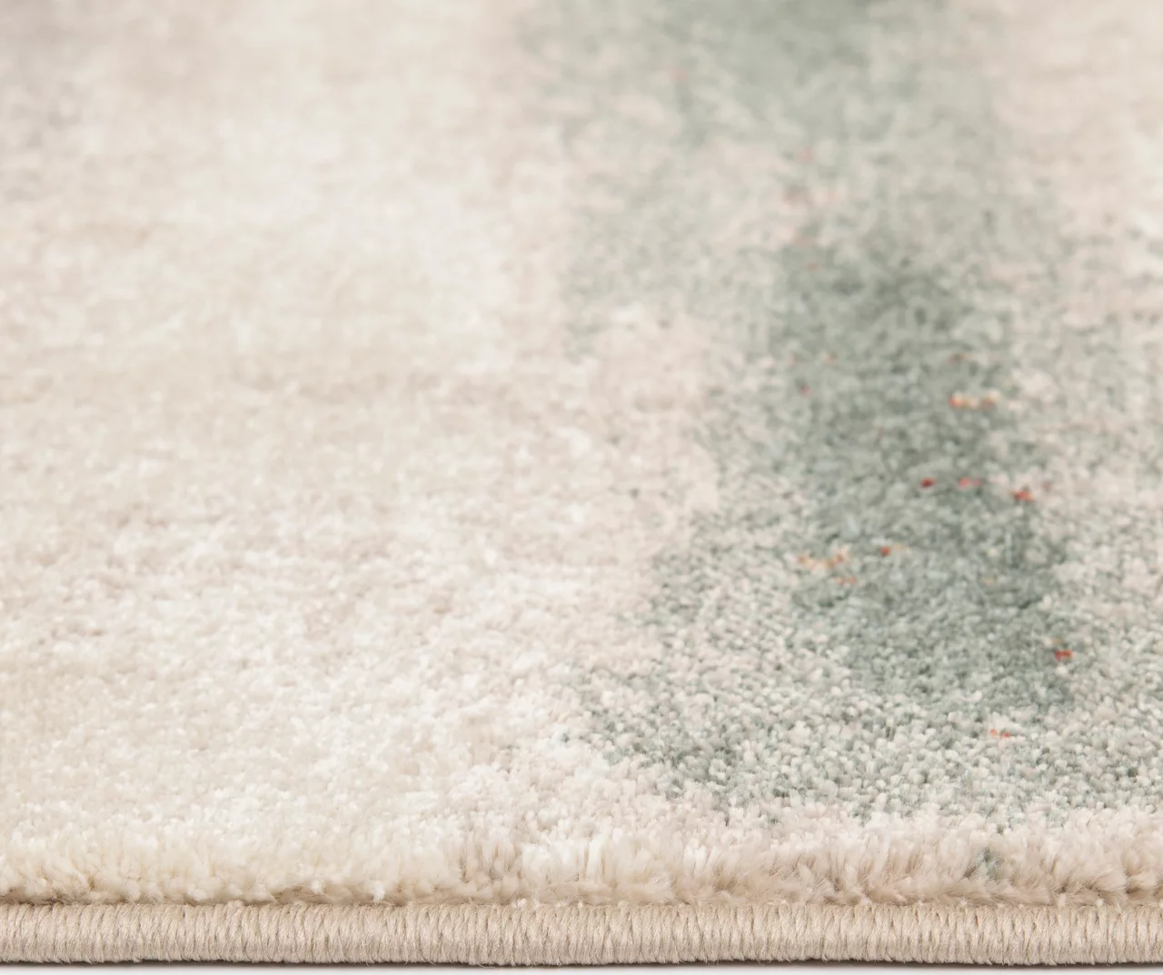 Hadlee Sand, Coral & Green Abstract Area Rug, (5' X 7') - Image 4