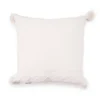 White Tamara Stripe Tassel-Accent Throw Pillow