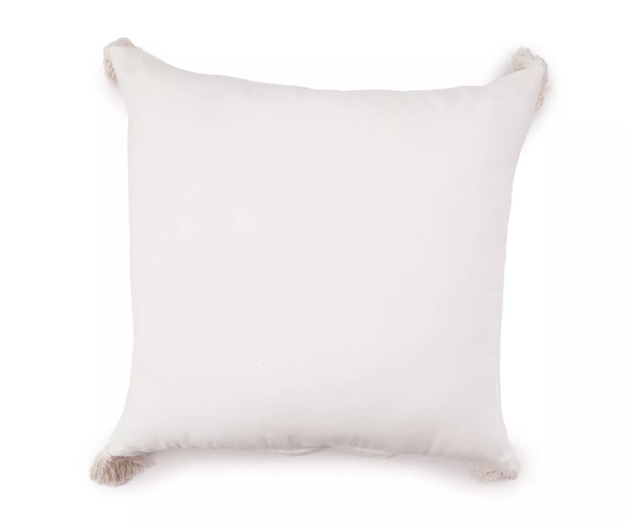 White Tamara Stripe Tassel-Accent Throw Pillow - Image 2