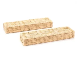 Natural Brown Woven Wall Shelf, 2-Pack