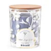 Salted Sage & Moss 2-Wick Floral Glass Candle, 16 Oz.