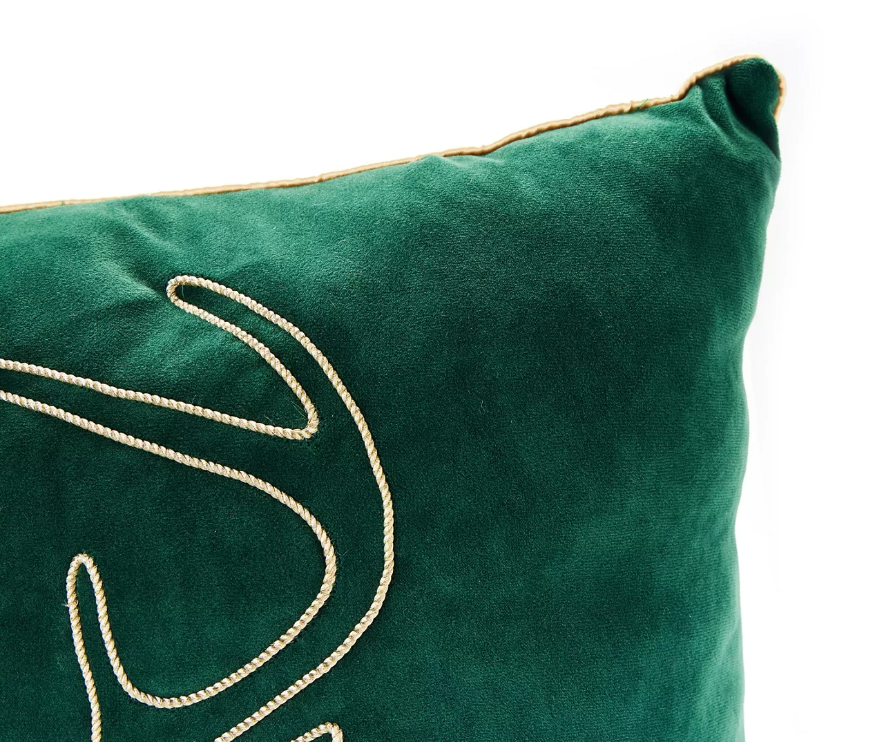 Festive Gathering Green Deer Linework Throw Pillow - Image 3